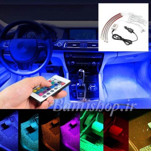 کیت نورپردازی زیر خودرو ریموت دار دارای حسگر صوتی رقص نور