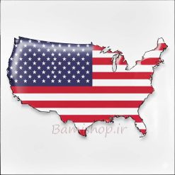 برچسب پرچم نقشه آمریکا