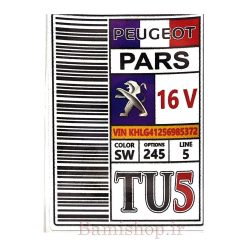 برچسب لچکی پژو پارس تی یو فایو tu5
